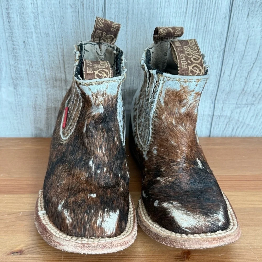 D’MENDEZ Cow Hide Made in Mexico Children’s Western Boots Size MX 17 US 10